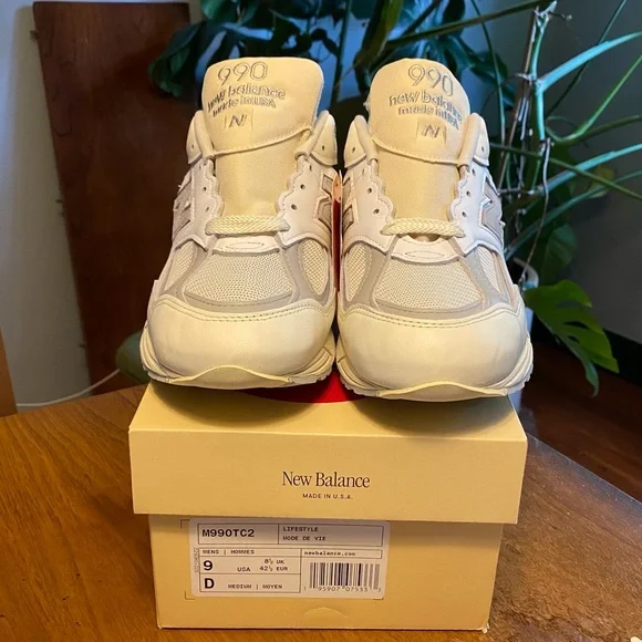 New Balance 990v2 X Teddy Santis X Aime Leon Dore ALD “Sea Salt” Size 9 NWT - Picture 3 of 4